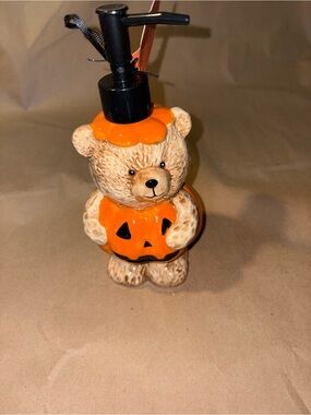 Teddy Bear Pumpkin Soap Dispenser